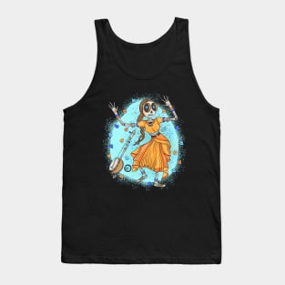 Cute Skeleton lady - Dia De Los Muertos - Dancing Indian Lady Tank Top